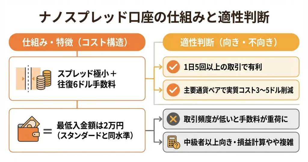 ナノスプレッド口座の特徴とメリット・デメリット