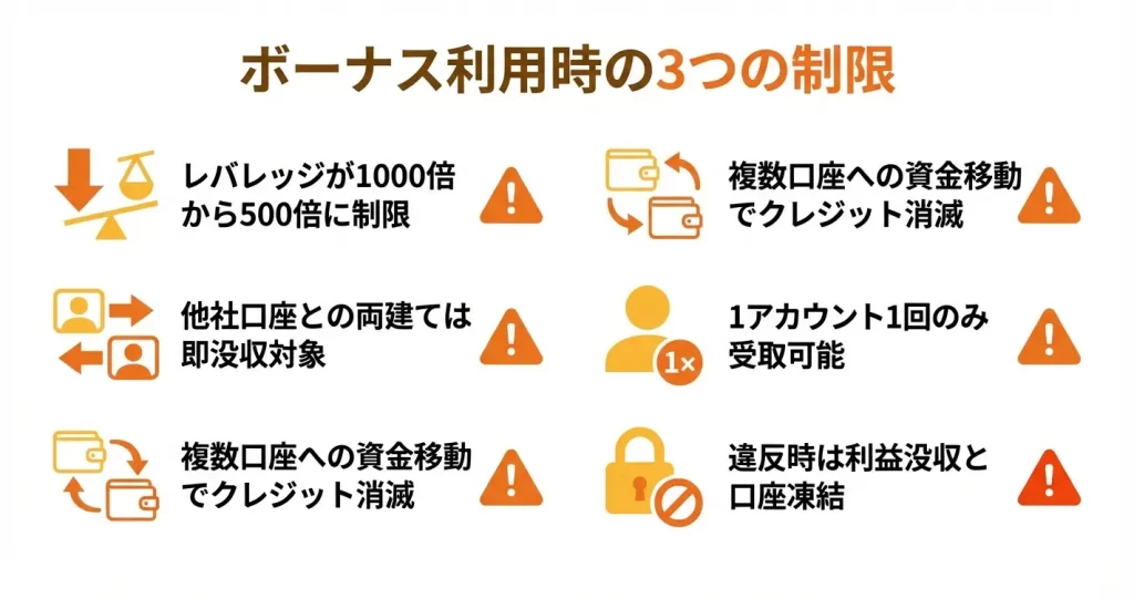 MiltonMarketsボーナスの注意点と制限事項