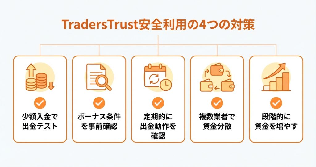 TradersTrustを安全に利用するためのポイント