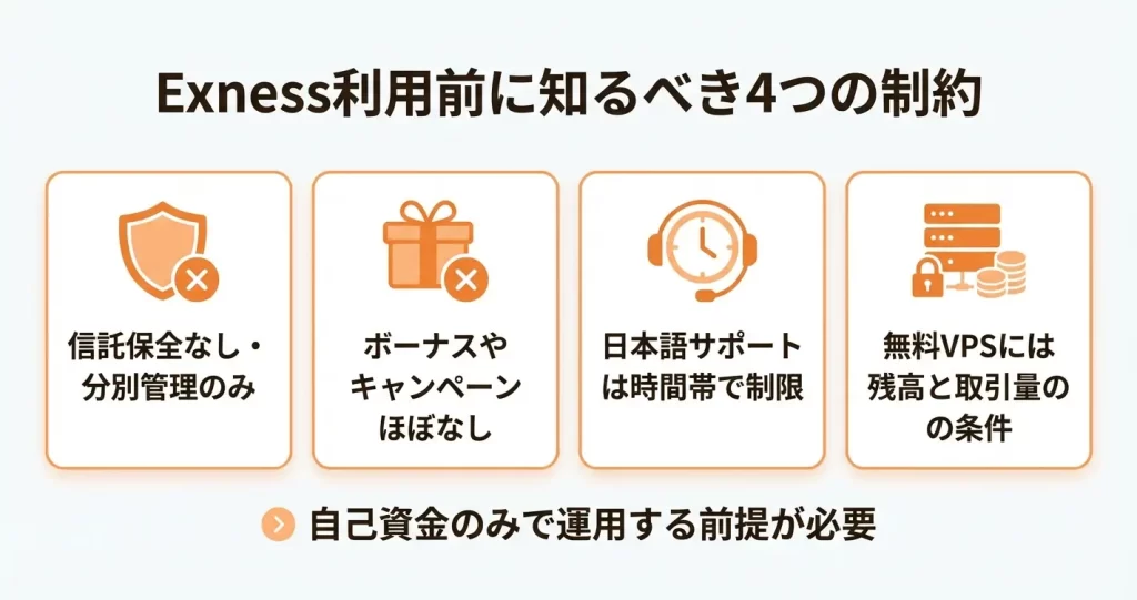 Exnessのデメリット：利用前に知っておくべき注意点