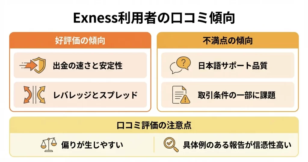 Exnessの評判まとめ：利用者の口コミを分析