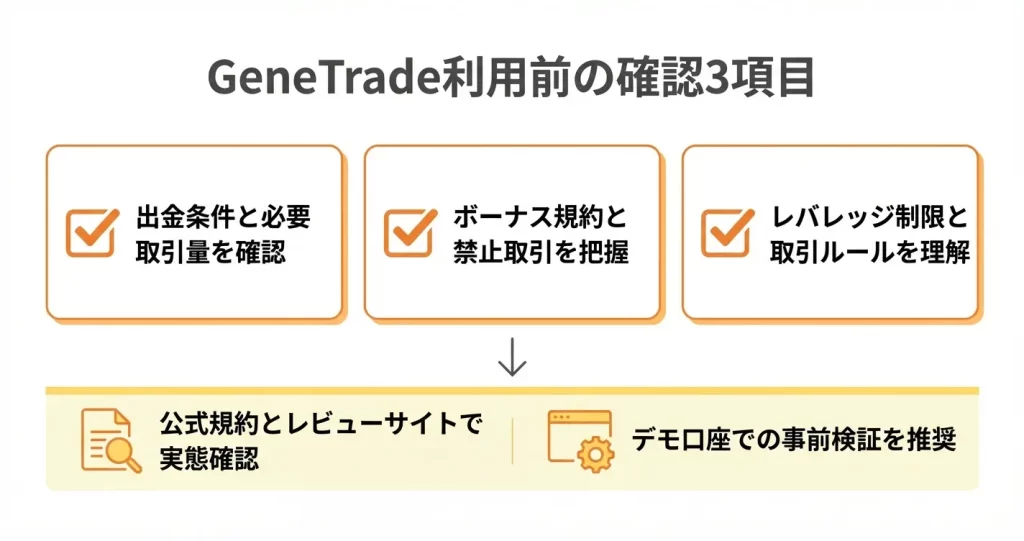 GeneTrade利用前に確認すべきポイントと注意事項