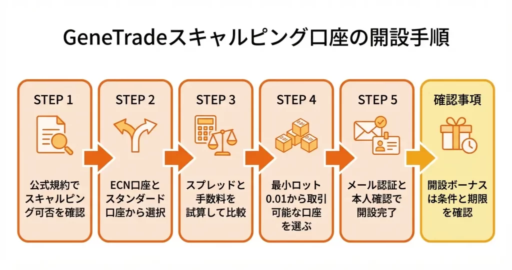 GeneTradeのスキャルピング向け口座開設方法