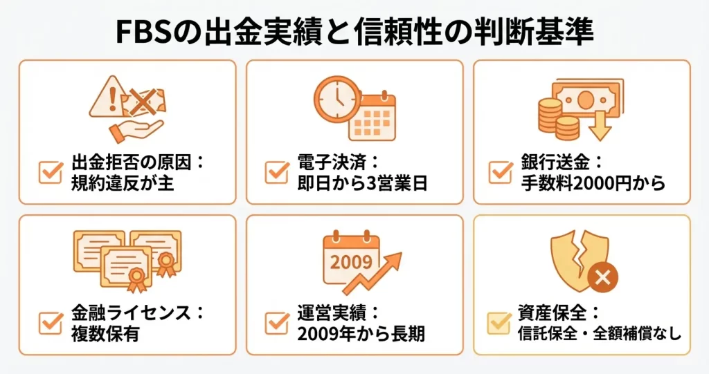 FBSの出金実績と信頼性