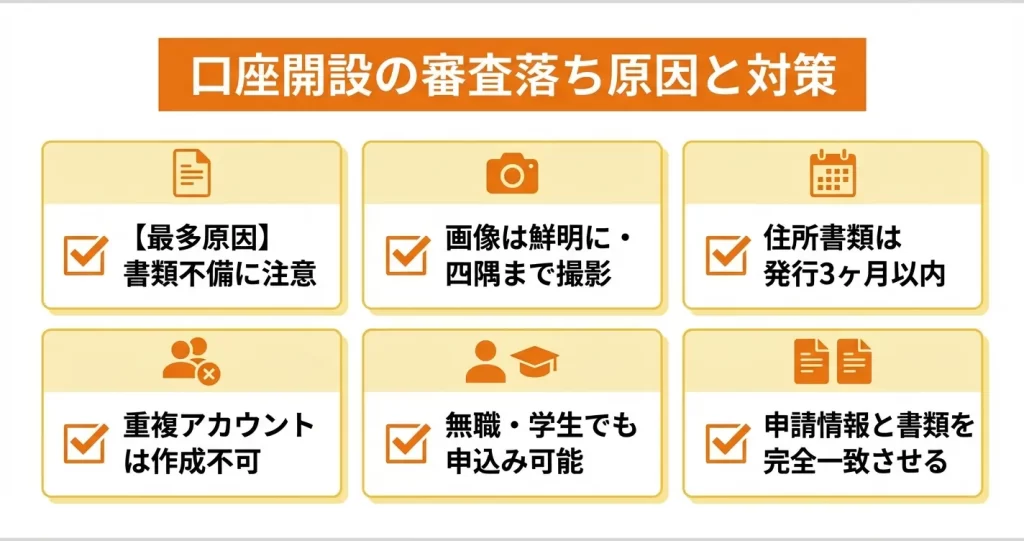 IS6FX口座開設ができない・審査落ちする原因と対処法