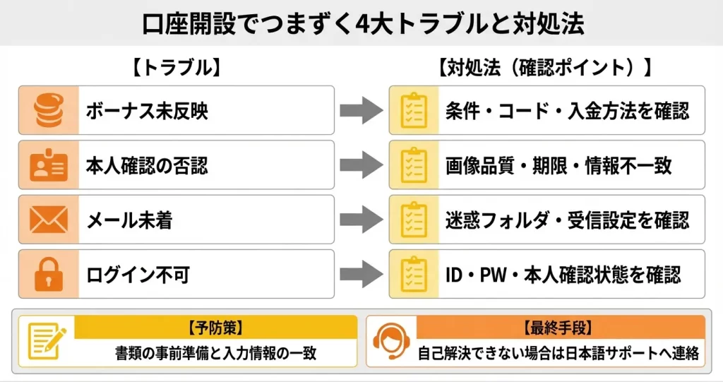 iFOREX口座開設でよくあるトラブルと解決法