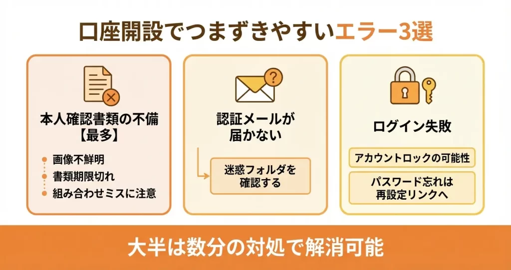 BitCastle口座開設でよくあるエラーと解決方法