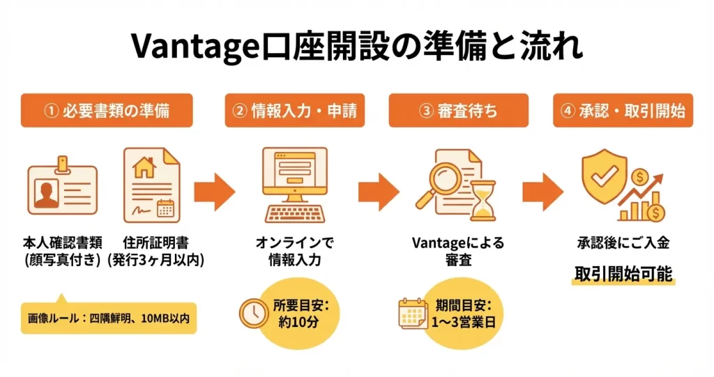 Vantage口座開設の手順【画像付き完全ガイド】